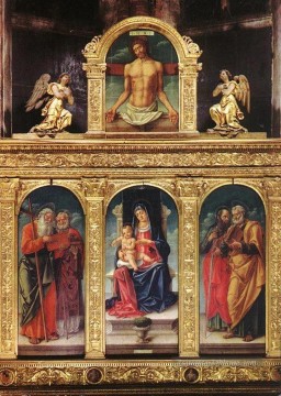Vierge intronisée avec l’enfant sur son genou Bartolomeo Vivarini Peinture à l'huile